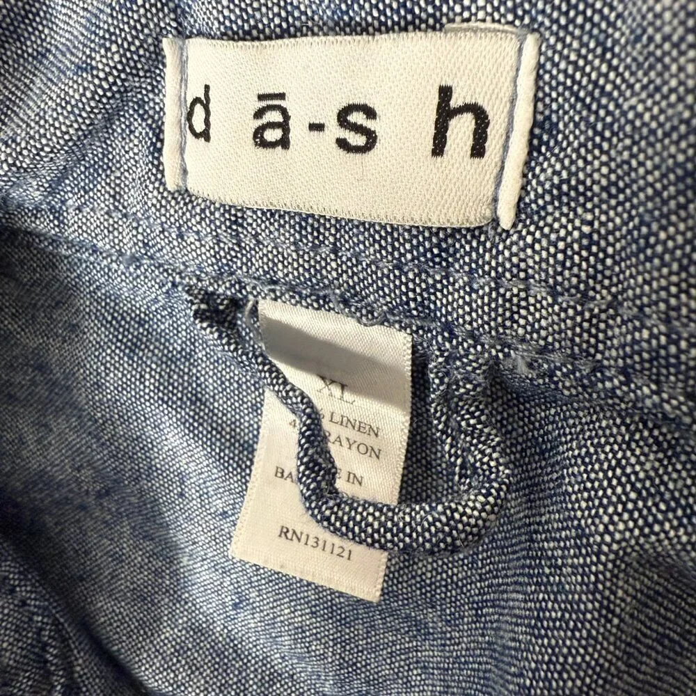 Dash Linen/Rayon Blend Light Jacket Denim Color Size XL